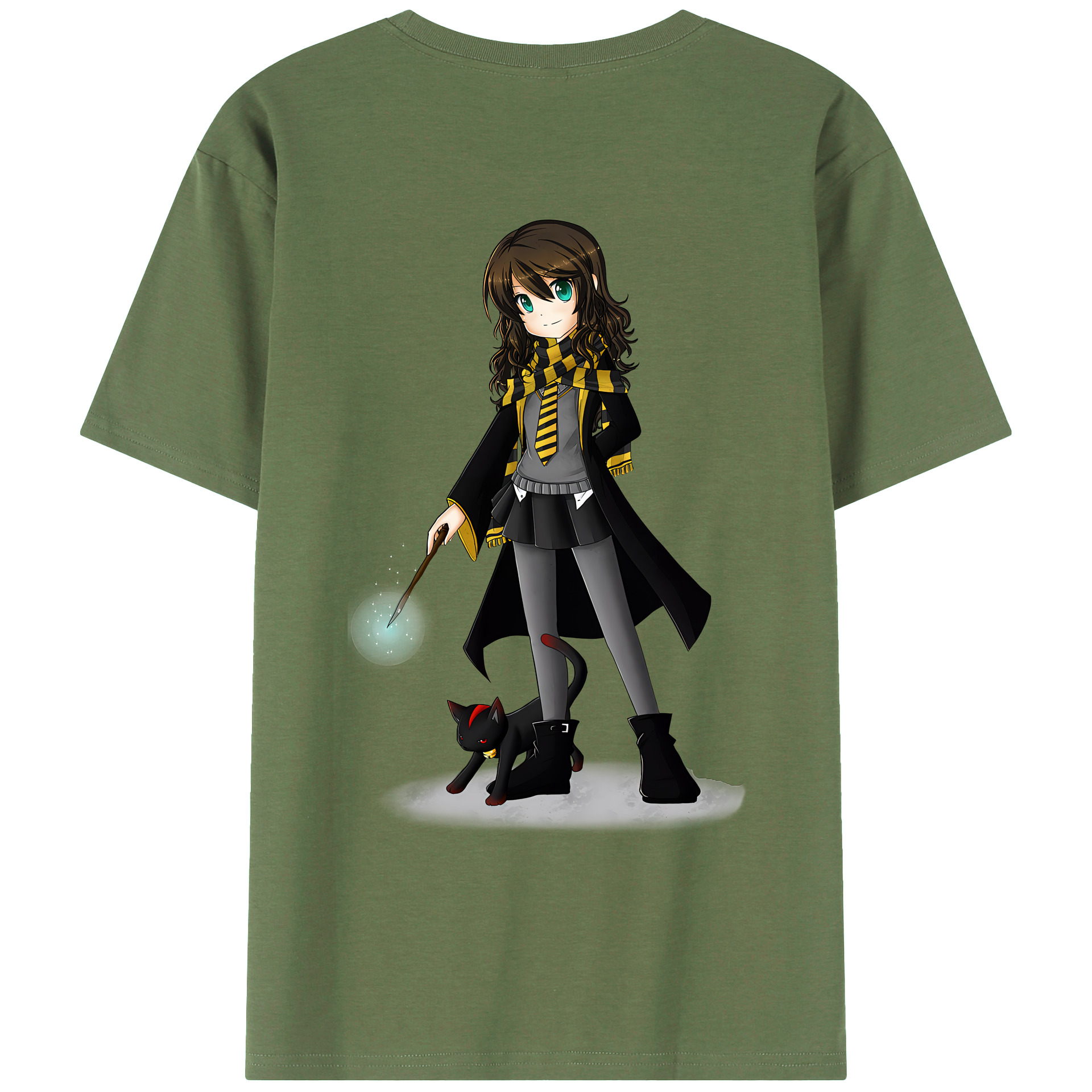（画像用） Harry Potter ハリー・ポッターシリーズ 綿100％ メンズ半袖Tシャツ（バックプリント） 通気性